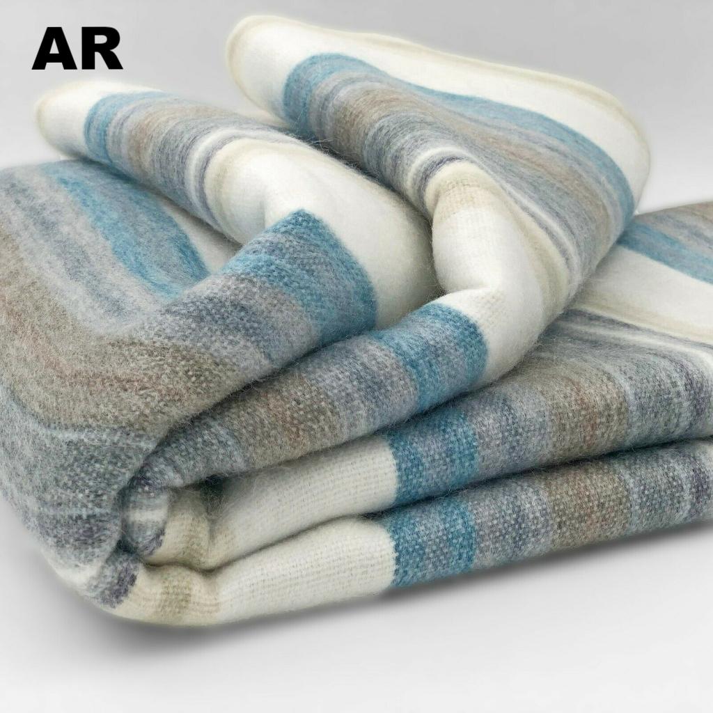 Purely Alpaca -Alpaca Bed Blanket - Striped