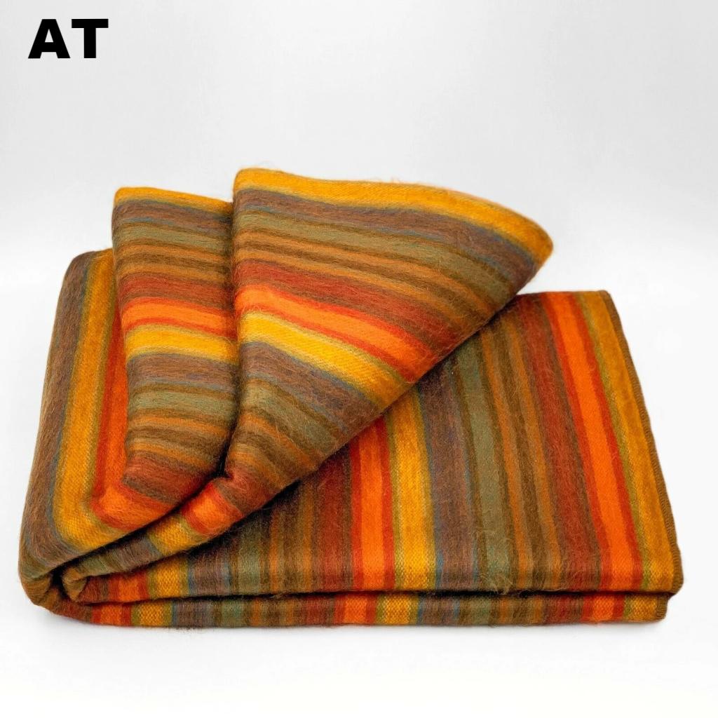 Purely Alpaca -Alpaca Bed Blanket - Striped