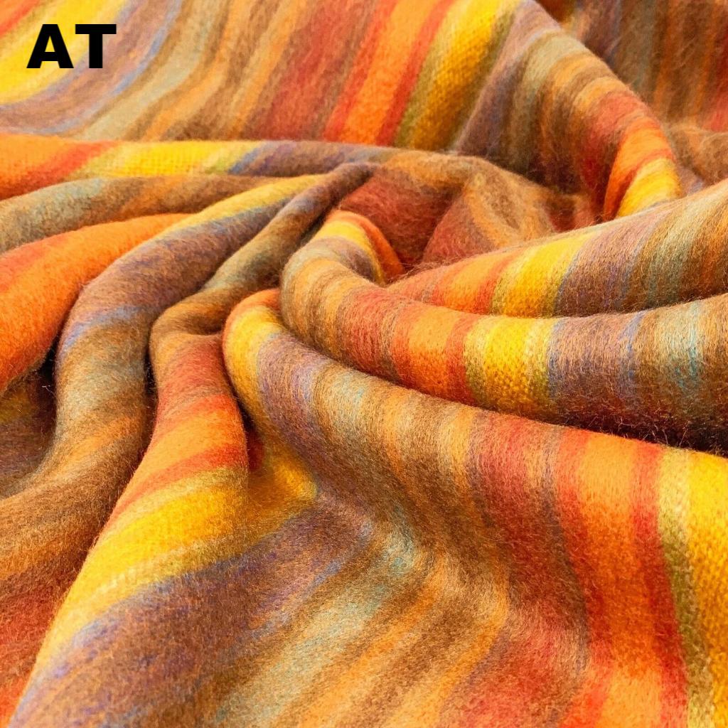 Purely Alpaca -Alpaca Bed Blanket - Striped