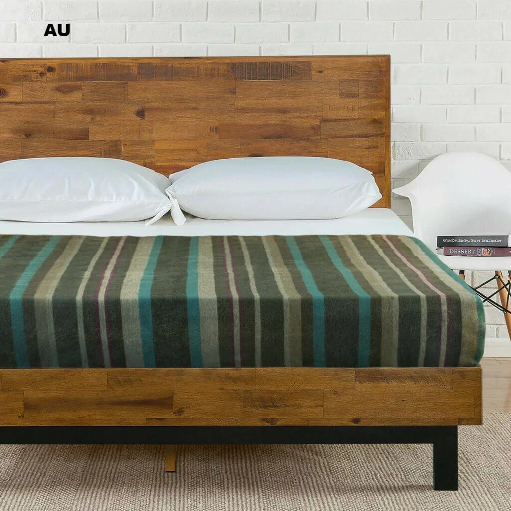 Purely Alpaca -Alpaca Bed Blanket - Striped