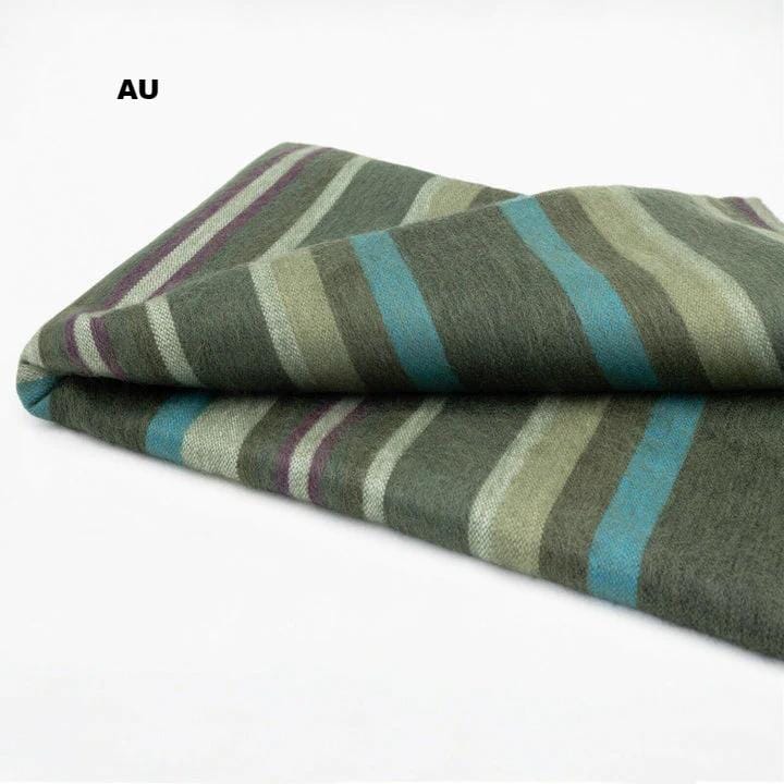 Purely Alpaca -Alpaca Bed Blanket - Striped