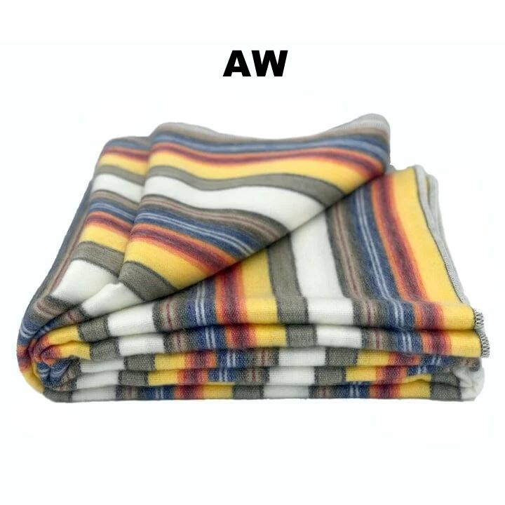 Purely Alpaca -Alpaca Bed Blanket - Striped