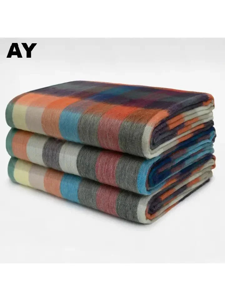 Purely Alpaca -Alpaca Bed Blanket - Striped