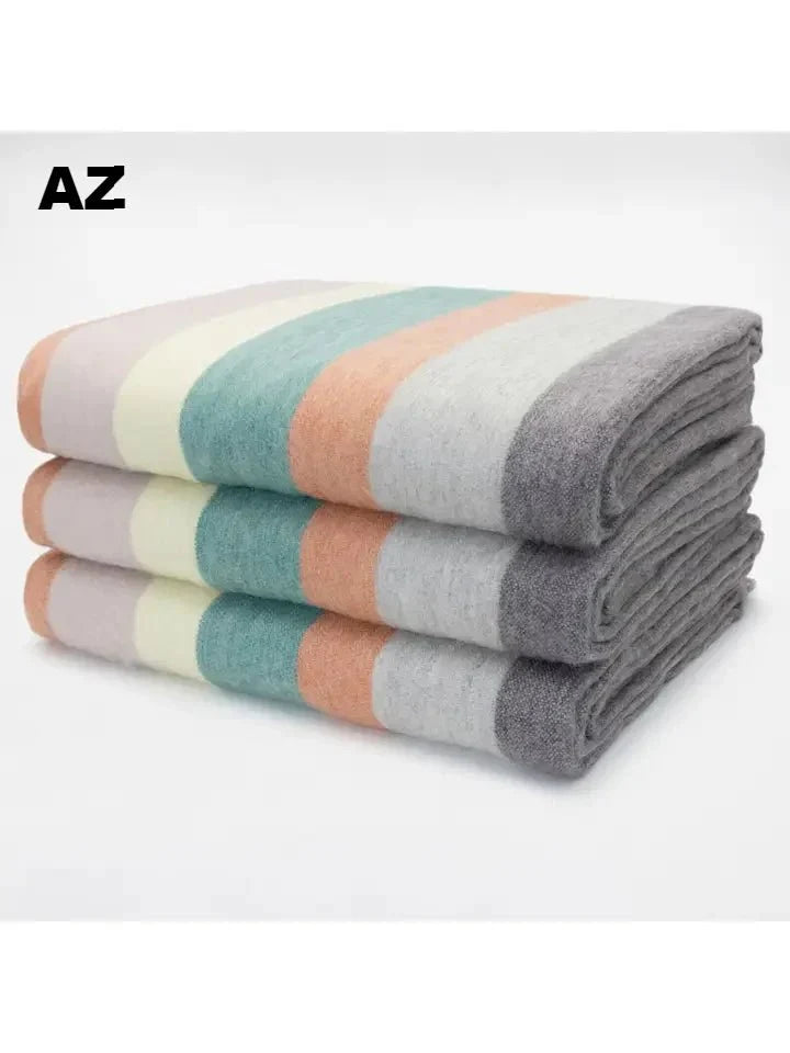 Purely Alpaca -Alpaca Bed Blanket - Striped