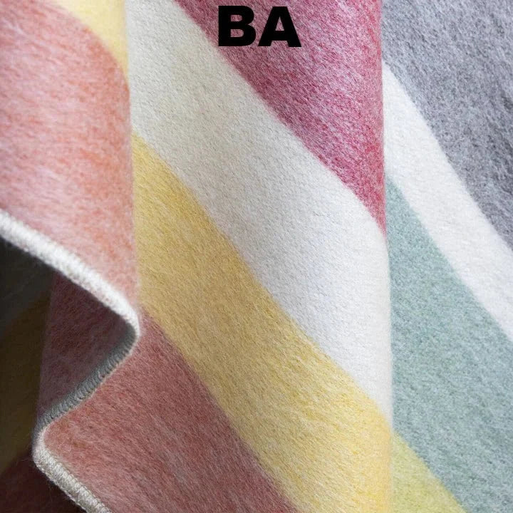 Purely Alpaca -Alpaca Bed Blanket - Striped