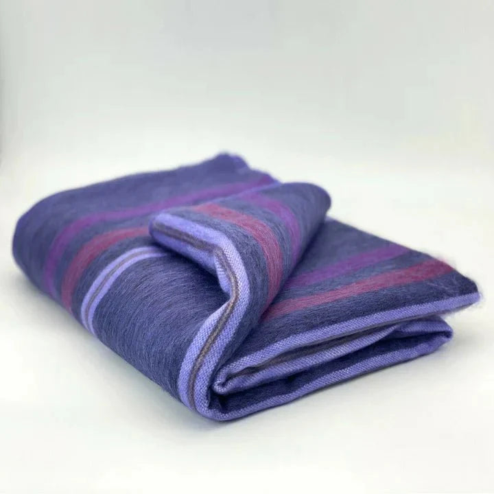 Purely Alpaca -Alpaca Bed Blanket - Striped