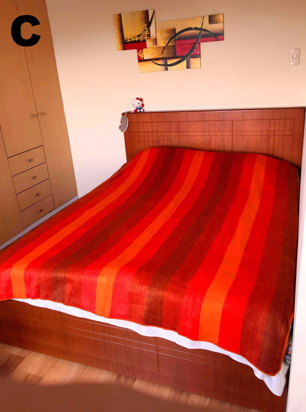 Purely Alpaca -Alpaca Bed Blanket - Striped