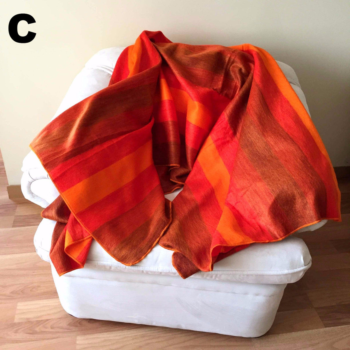 Purely Alpaca -Alpaca Bed Blanket - Striped