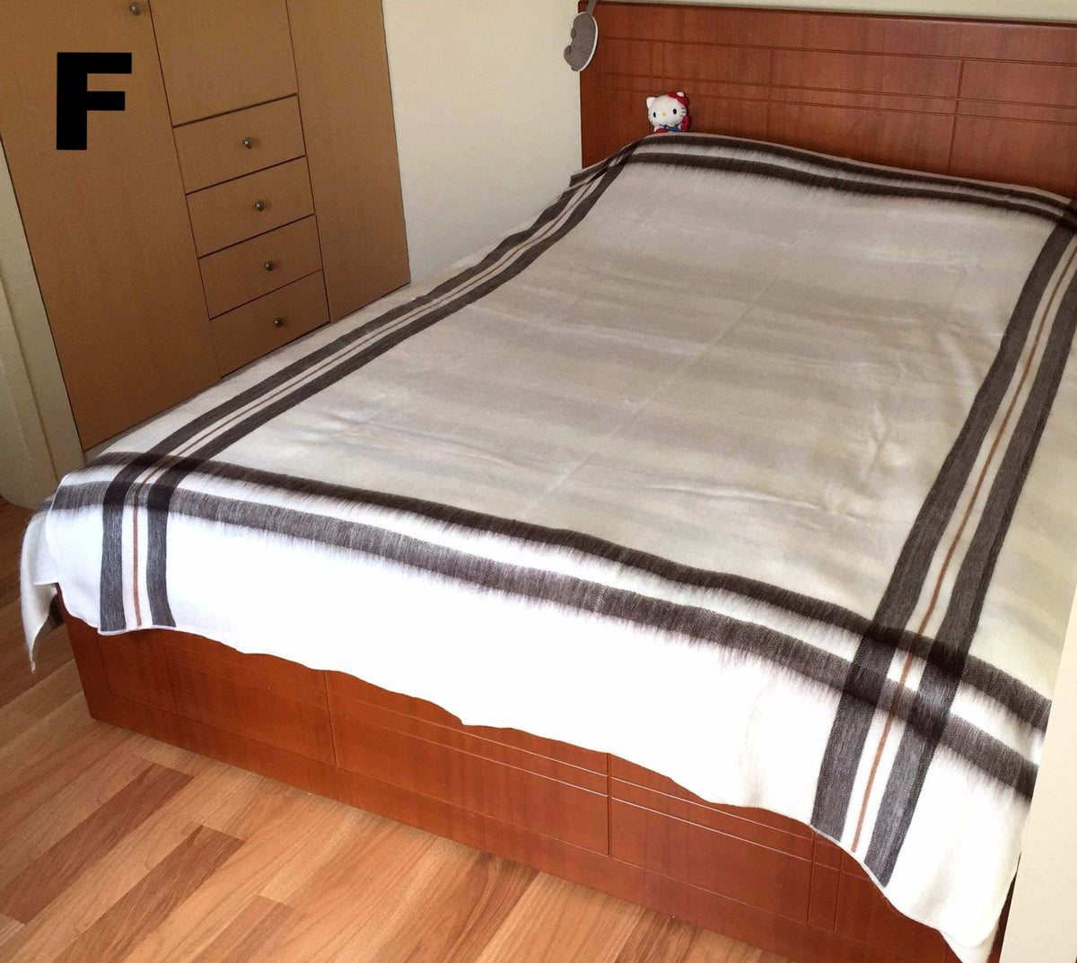 Purely Alpaca -Alpaca Bed Blanket - Striped