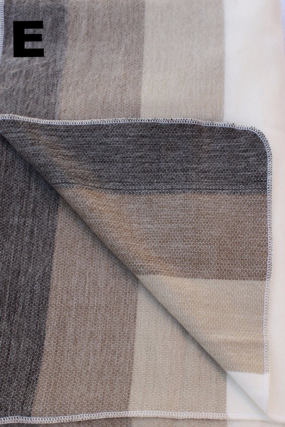 Purely Alpaca -Alpaca Bed Blanket - Striped