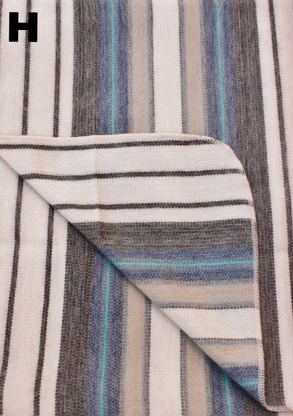 Purely Alpaca -Alpaca Bed Blanket - Striped