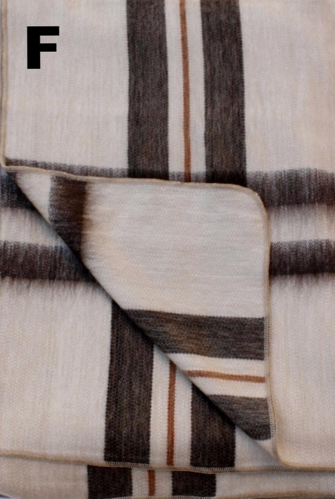 Purely Alpaca -Alpaca Bed Blanket - Striped