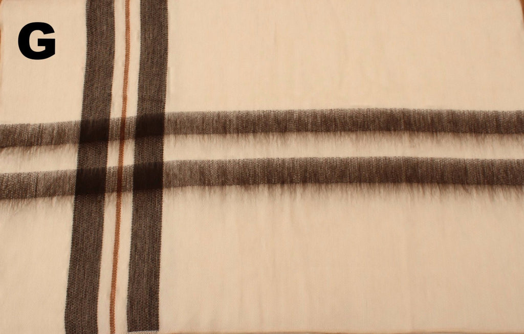 Purely Alpaca -Alpaca Bed Blanket - Striped