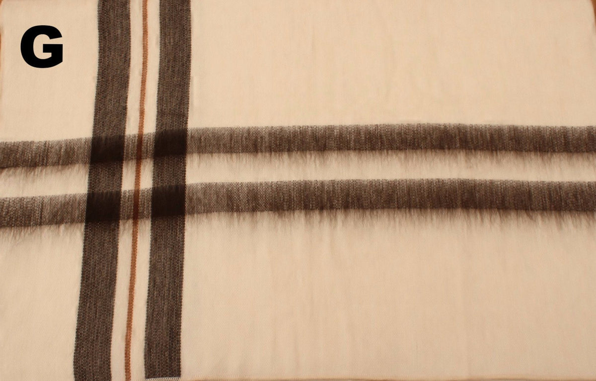 Purely Alpaca -Alpaca Bed Blanket - Striped
