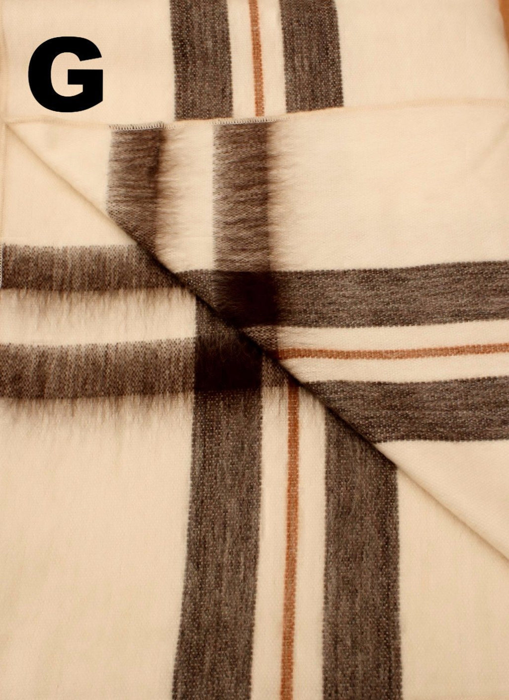 Purely Alpaca -Alpaca Bed Blanket - Striped