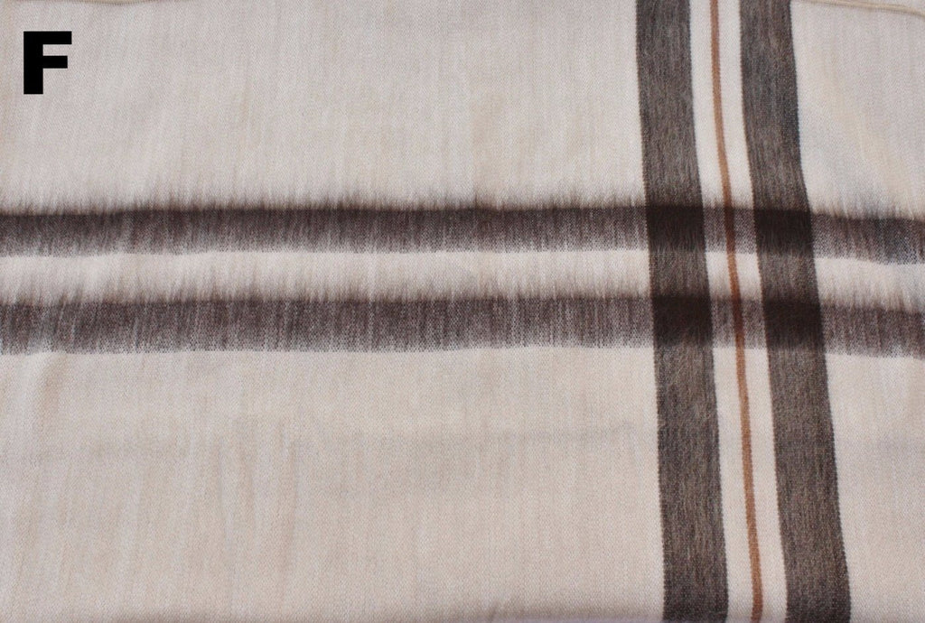 Purely Alpaca -Alpaca Bed Blanket - Striped