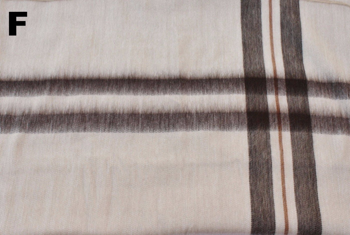 Purely Alpaca -Alpaca Bed Blanket - Striped