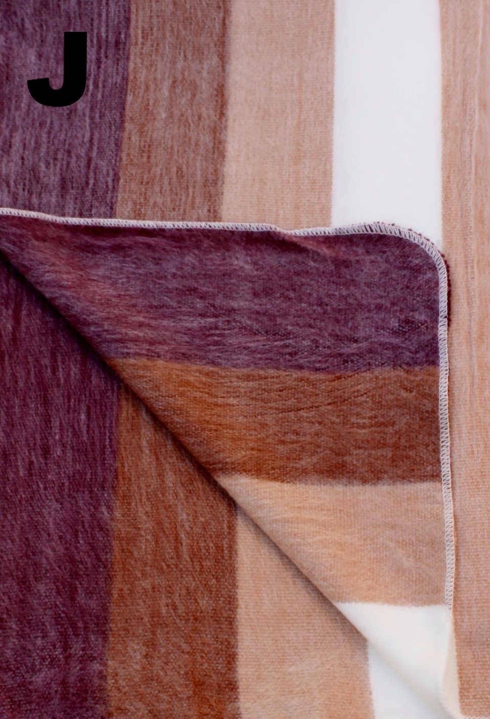 Purely Alpaca -Alpaca Bed Blanket - Striped