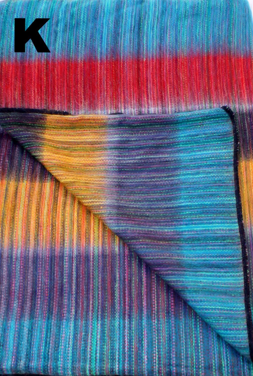 Purely Alpaca -Alpaca Bed Blanket - Striped