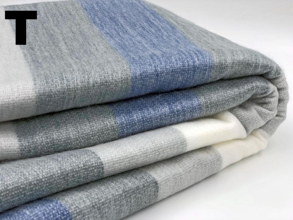 Purely Alpaca -Alpaca Bed Blanket - Striped