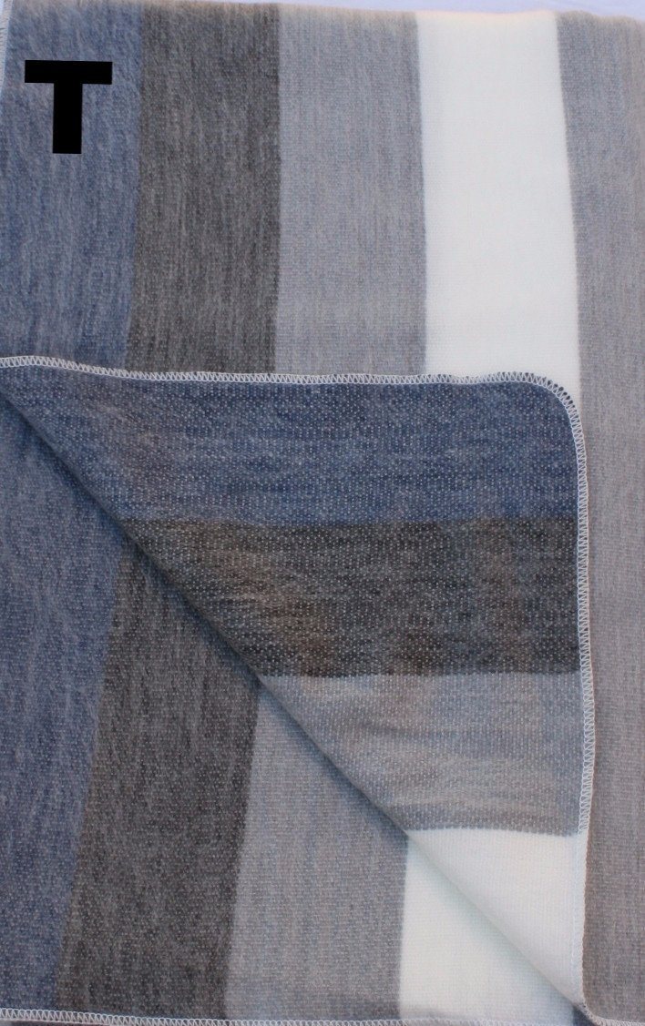 Purely Alpaca -Alpaca Bed Blanket - Striped