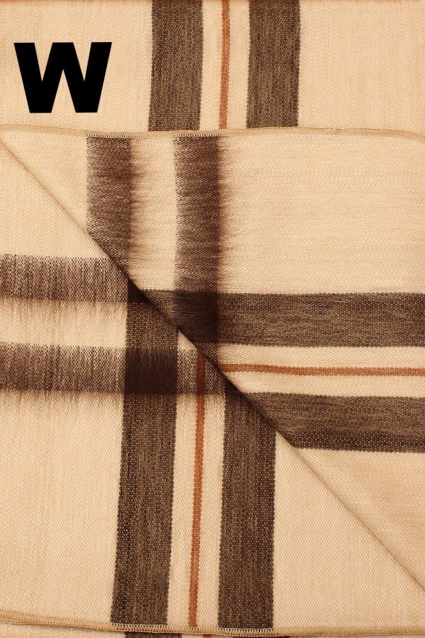 Purely Alpaca -Alpaca Bed Blanket - Striped