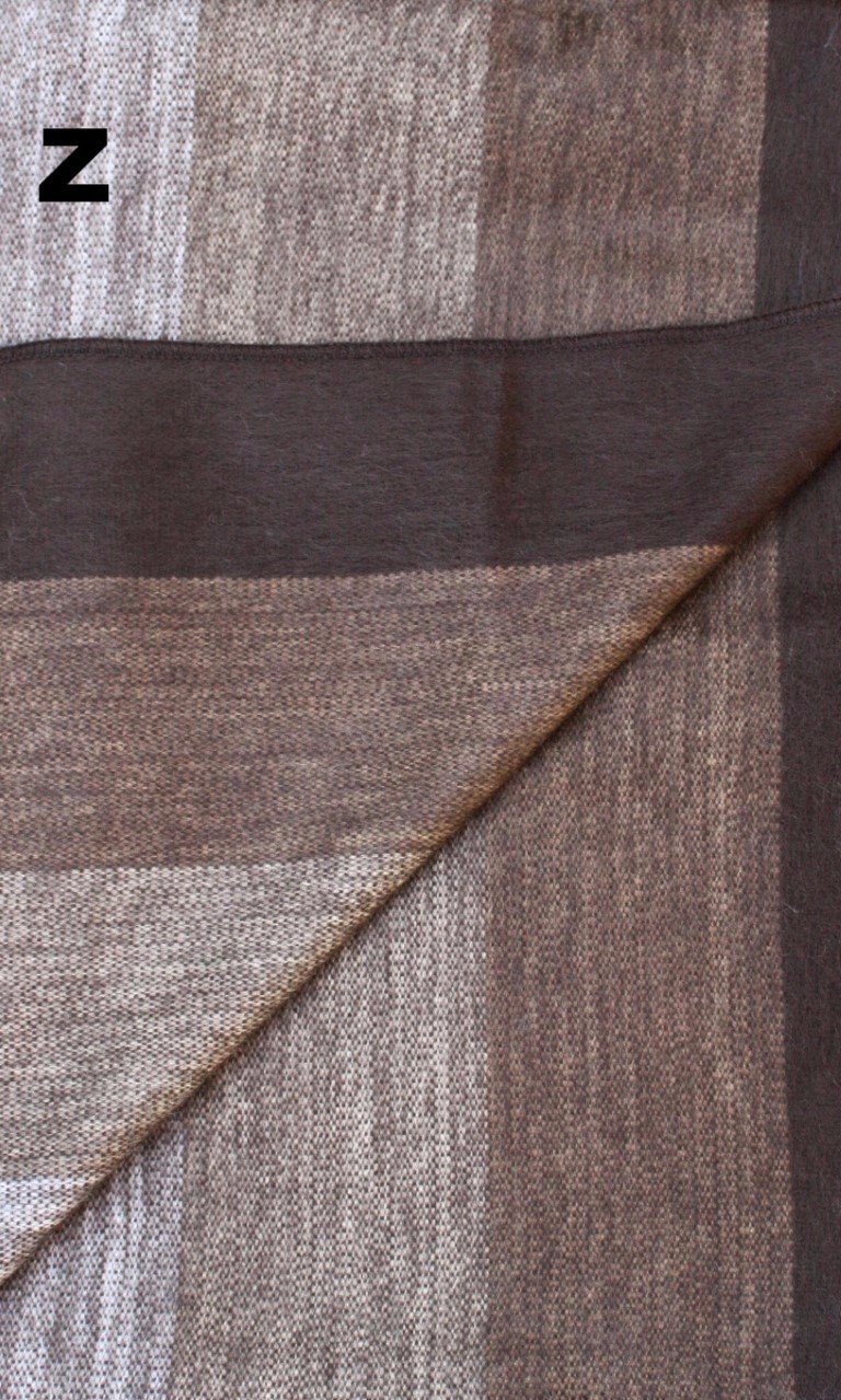 Purely Alpaca -Alpaca Bed Blanket - Striped