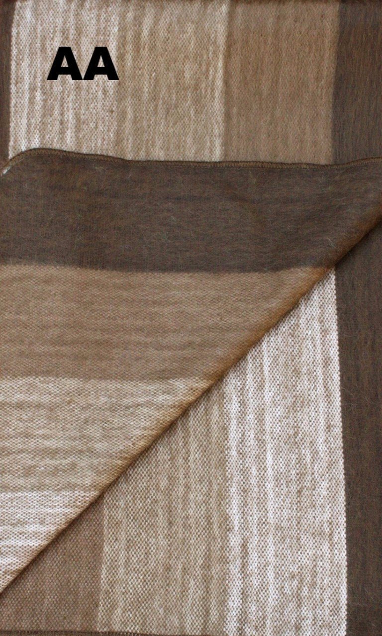 Purely Alpaca -Alpaca Bed Blanket - Striped