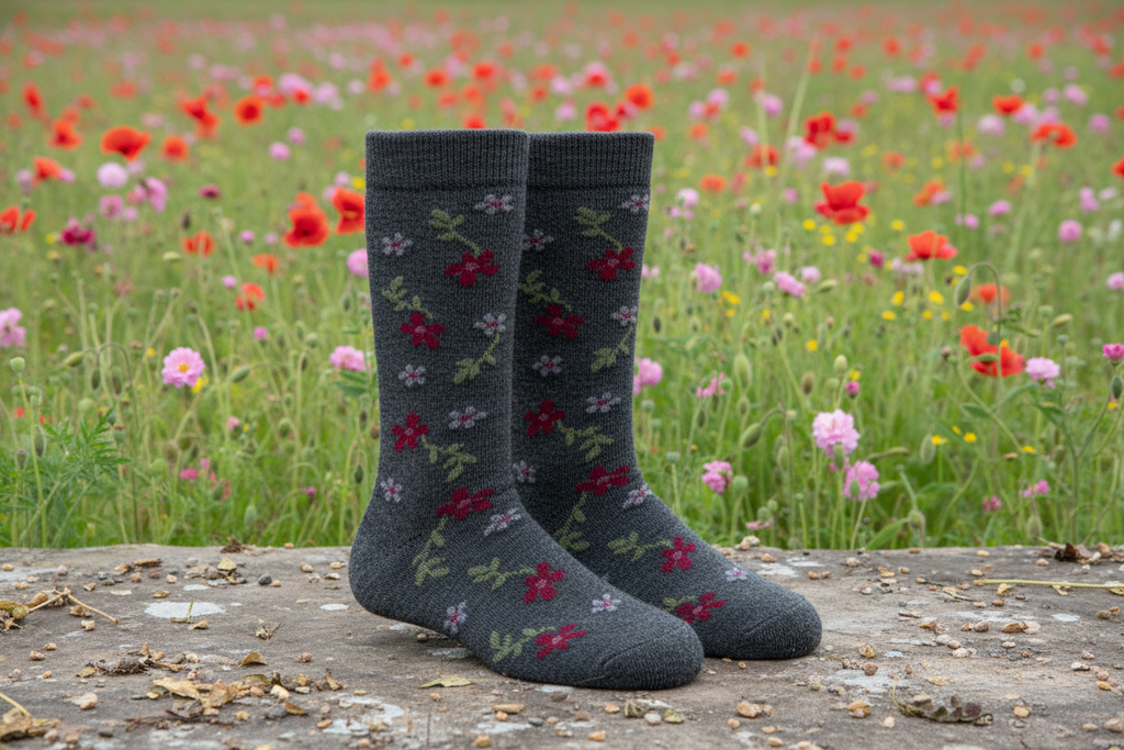 Purely Alpaca Alpaca Flower Socks