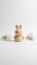 Plush Bunny Toy in Soft Ivory