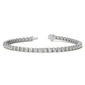 2CTW Created Moissanite Tennis Bracelet - Sterling Silver, 7" Length, White or 14K Gold Plated