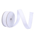 1" Velvet Luster Wired Ribbon: White (10 Yards)