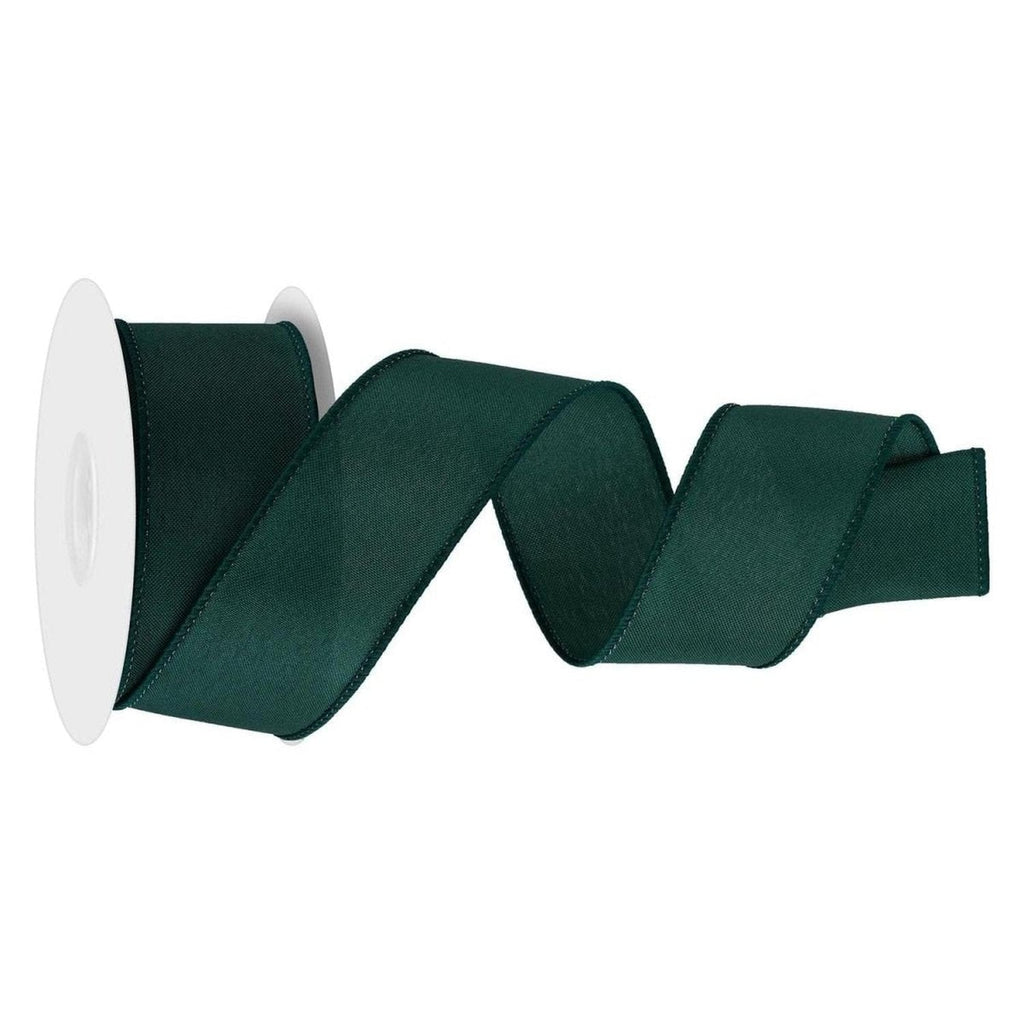 1.5 in Solid PG Fabric Ribbon: Hunter Green (10 Yards)