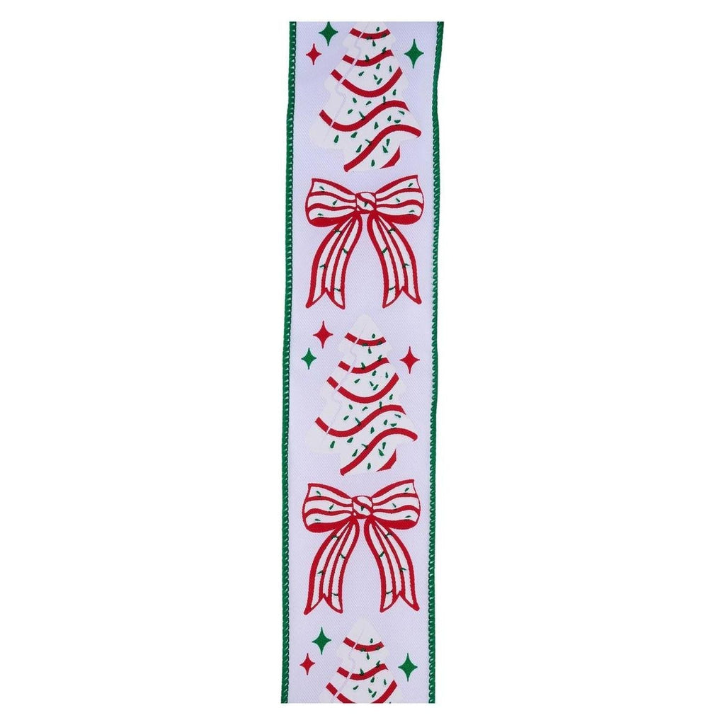 2.5" Candy Tree Bow Ribbon: White (10 Yards)
