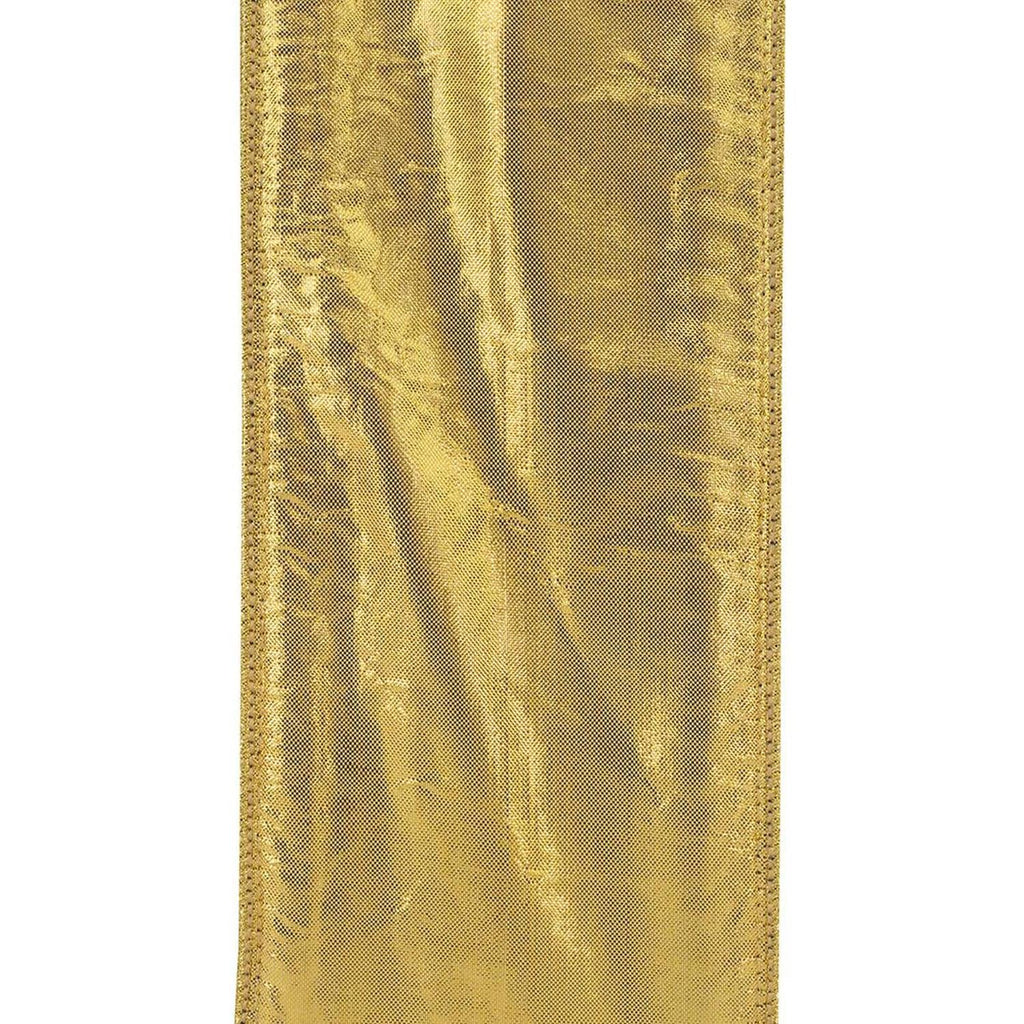 4" Velvet Deluxe Jewel Ribbon: Navy/Gold (5 Yards)