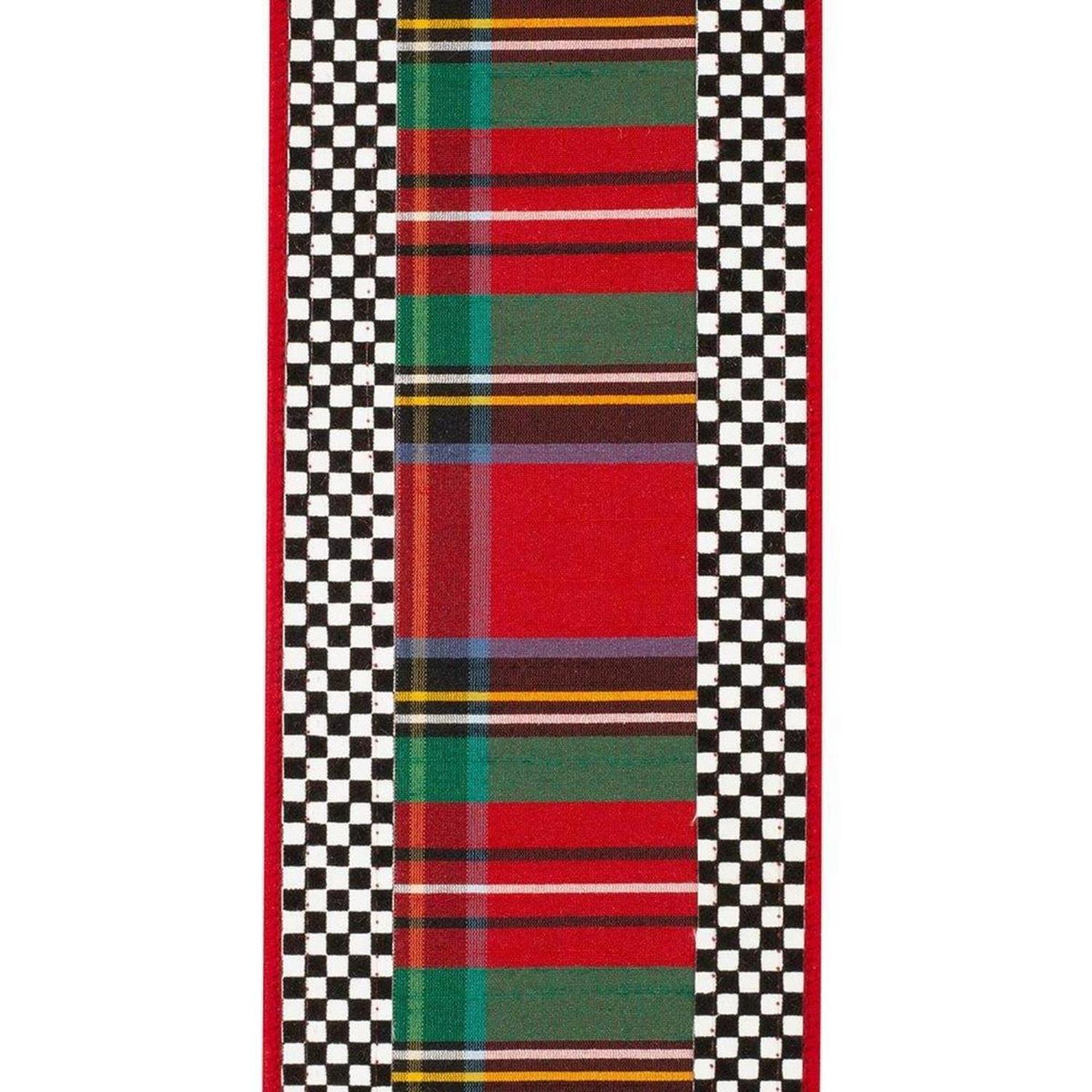 4in Plaid Ticking Tradition Ribbon (5 Yards)