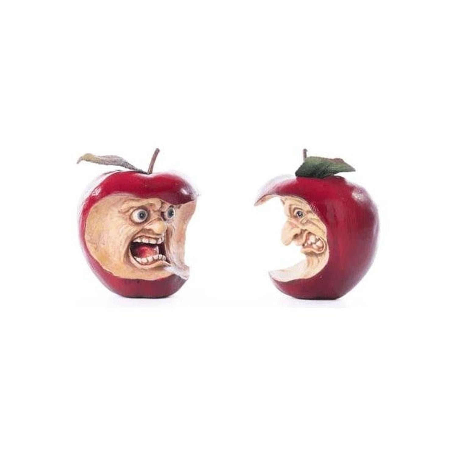 Katherine's Collection Toxic Terry and Noxious Nelson Apples (Set of 2)