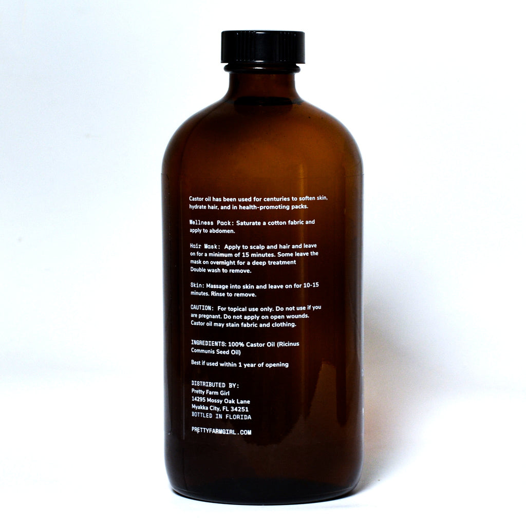 Pretty Farm Girl Pure Organic Cold Pressed Hexane-Free Castor Oil