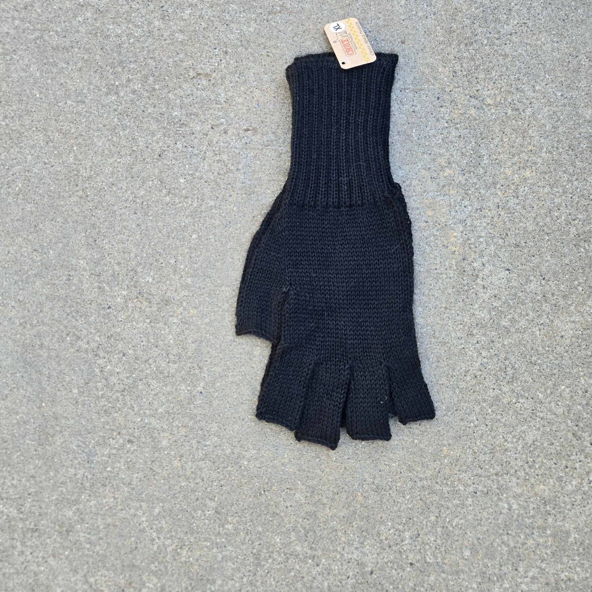Purely Alpaca Colorful 100% Alpaca Fingerless Knit Alpaca Gloves
