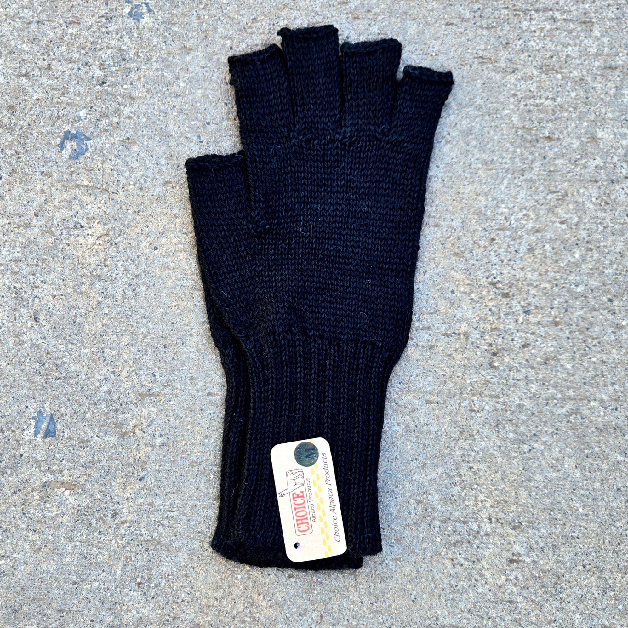 Purely Alpaca Colorful 100% Alpaca Fingerless Knit Alpaca Gloves