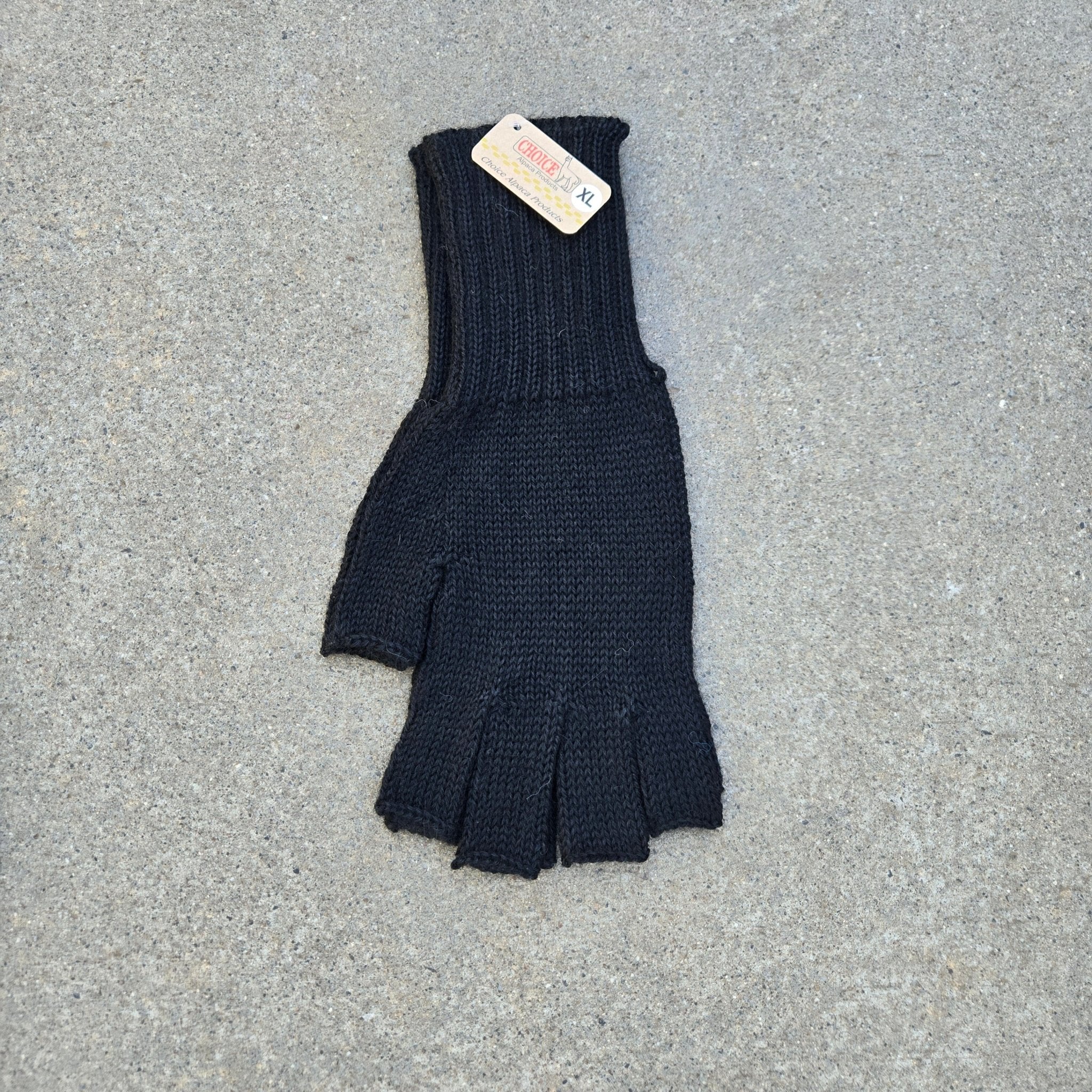 Purely Alpaca Colorful 100% Alpaca Fingerless Knit Alpaca Gloves