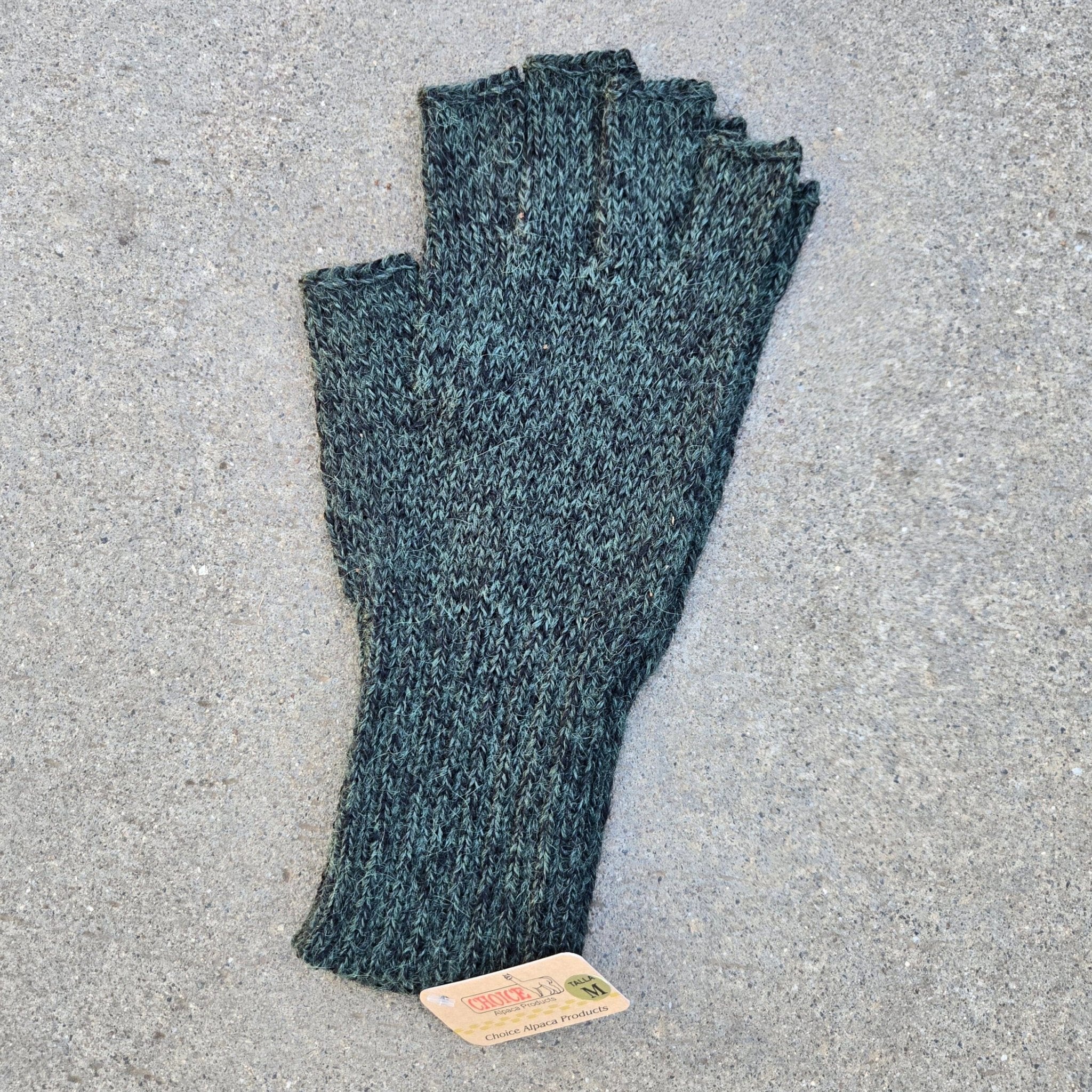 Purely Alpaca Colorful 100% Alpaca Fingerless Knit Alpaca Gloves