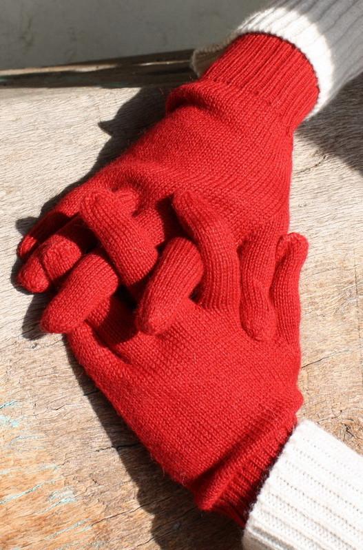 Purely Alpaca Colorful 100% Alpaca Full Fingered Knit Alpaca Gloves