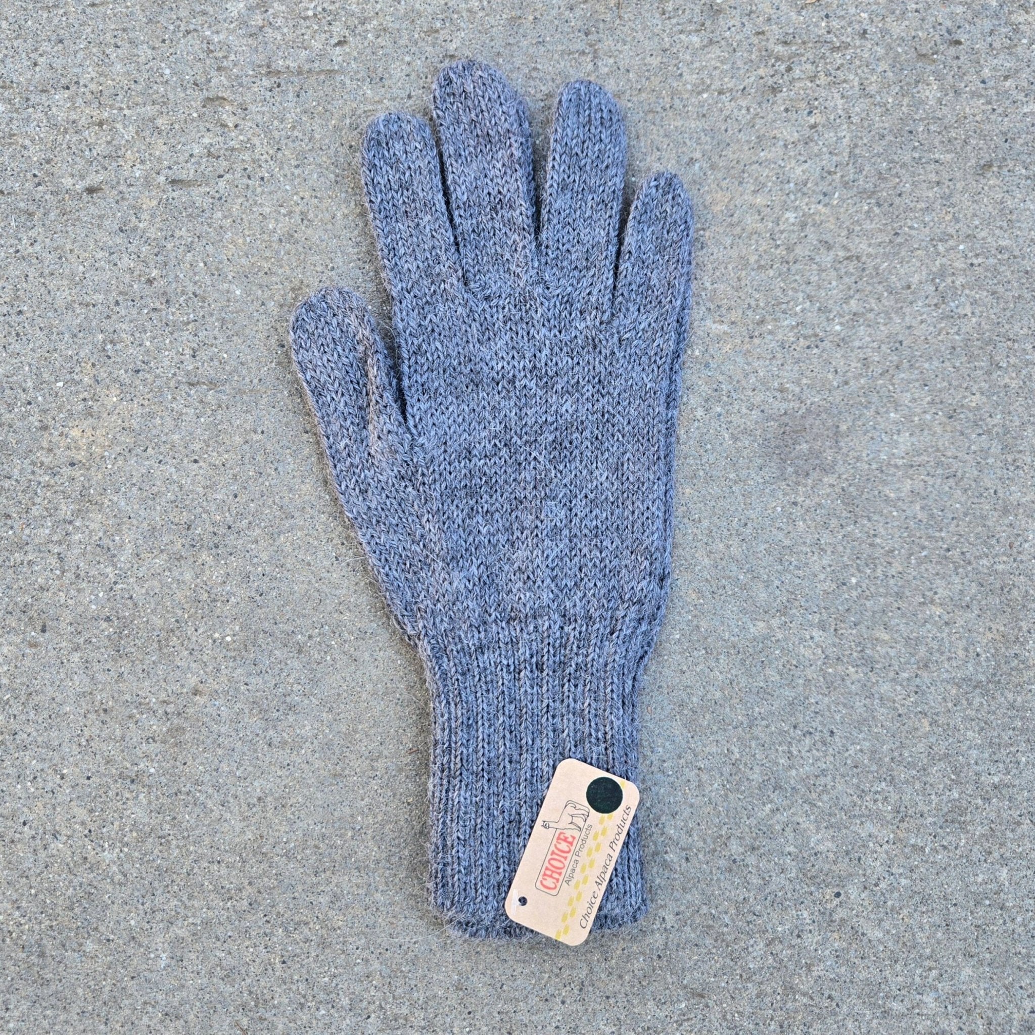 Purely Alpaca Colorful 100% Alpaca Full Fingered Knit Alpaca Gloves