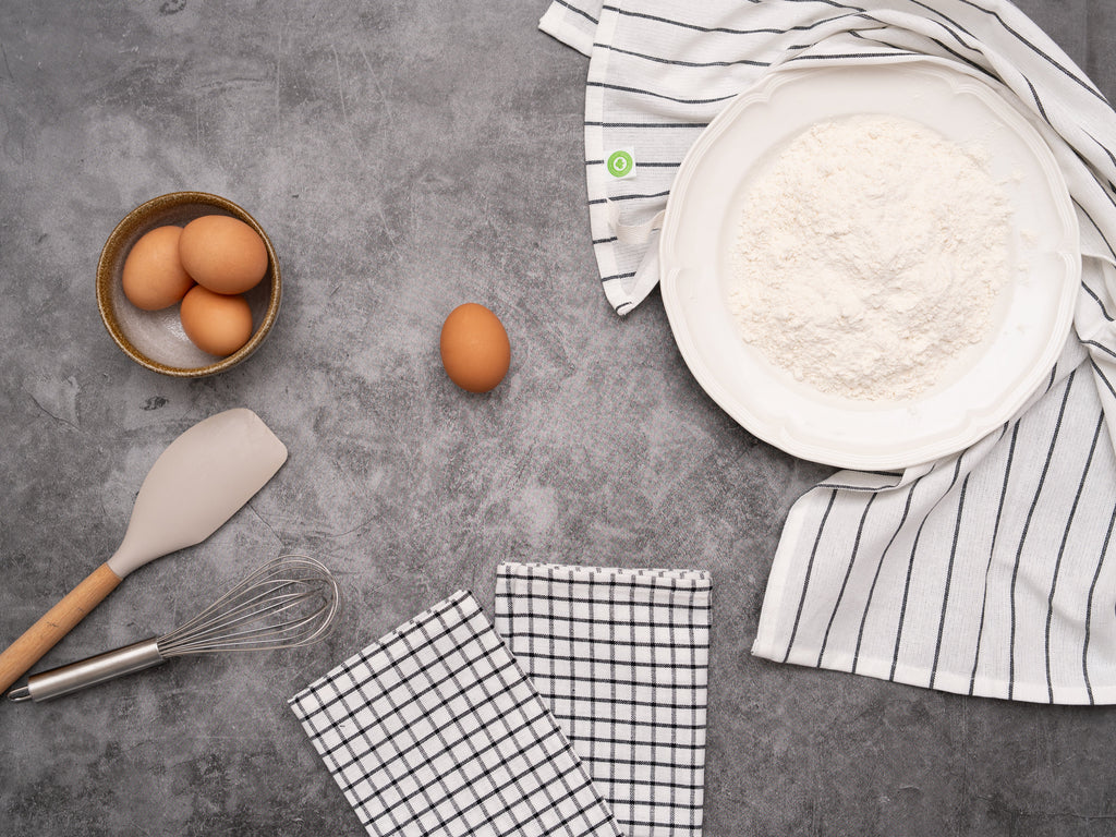 Organic Cotton Mart Stripe & Check Kitchen Towel Set