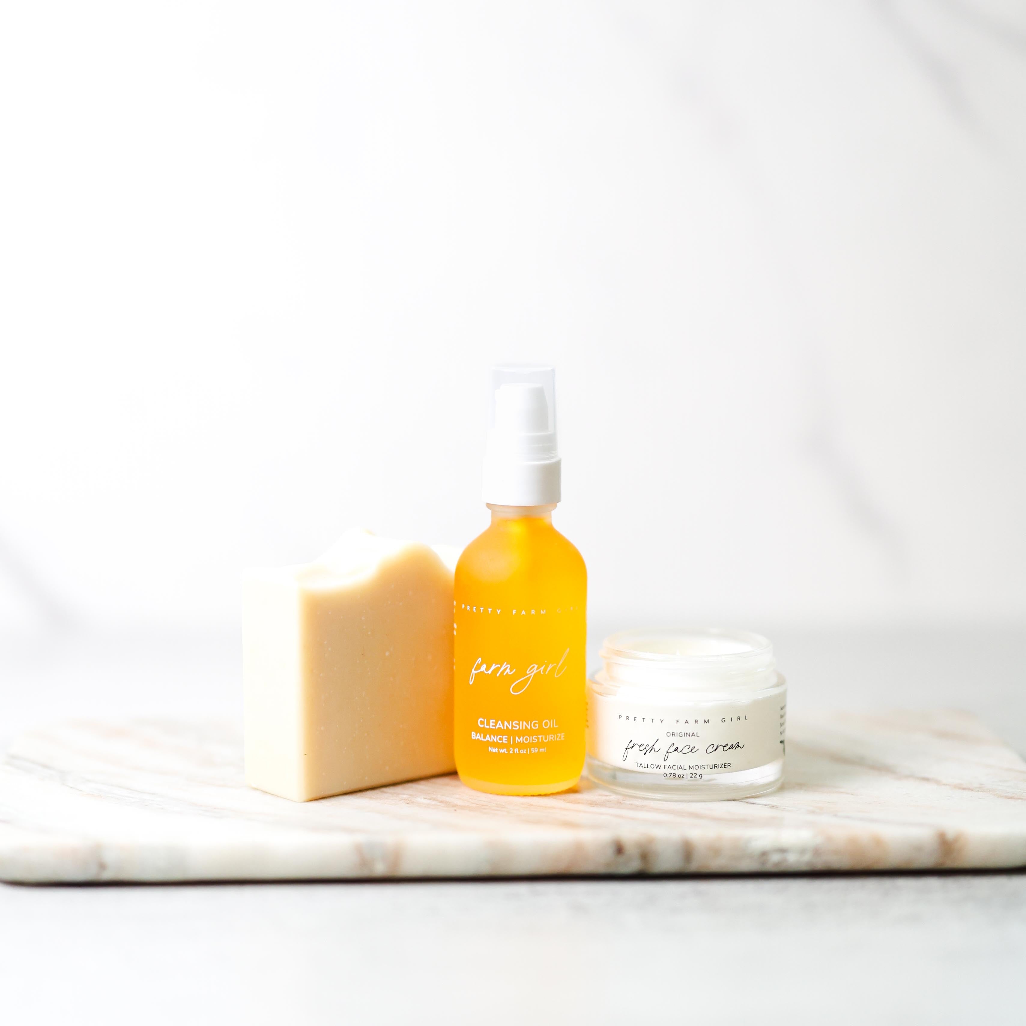 Pretty Farm Girl Double Cleansing Kit: Anti-Aging