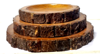 Round Tree Mango Wood Platter Set of 3