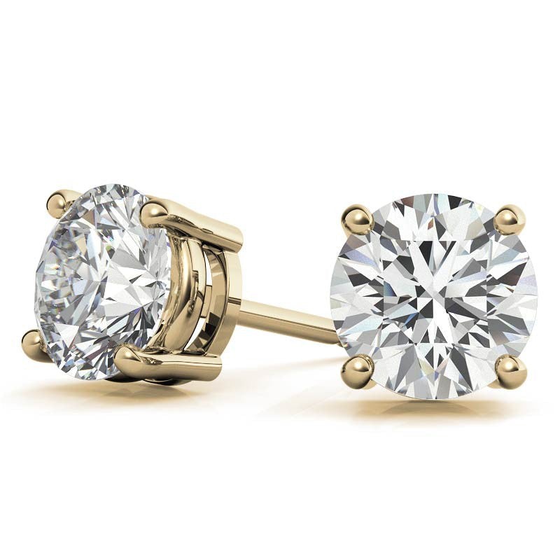 0.50 CTW AGI Certified Lab Grown Diamond (G-VS)  Stud Earrings in Choice Of 14K White or Yellow Gold