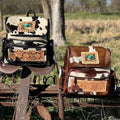 Genuine Western Cowhide Leather Backpack Diaper Bag Personal Item carry-on luggage