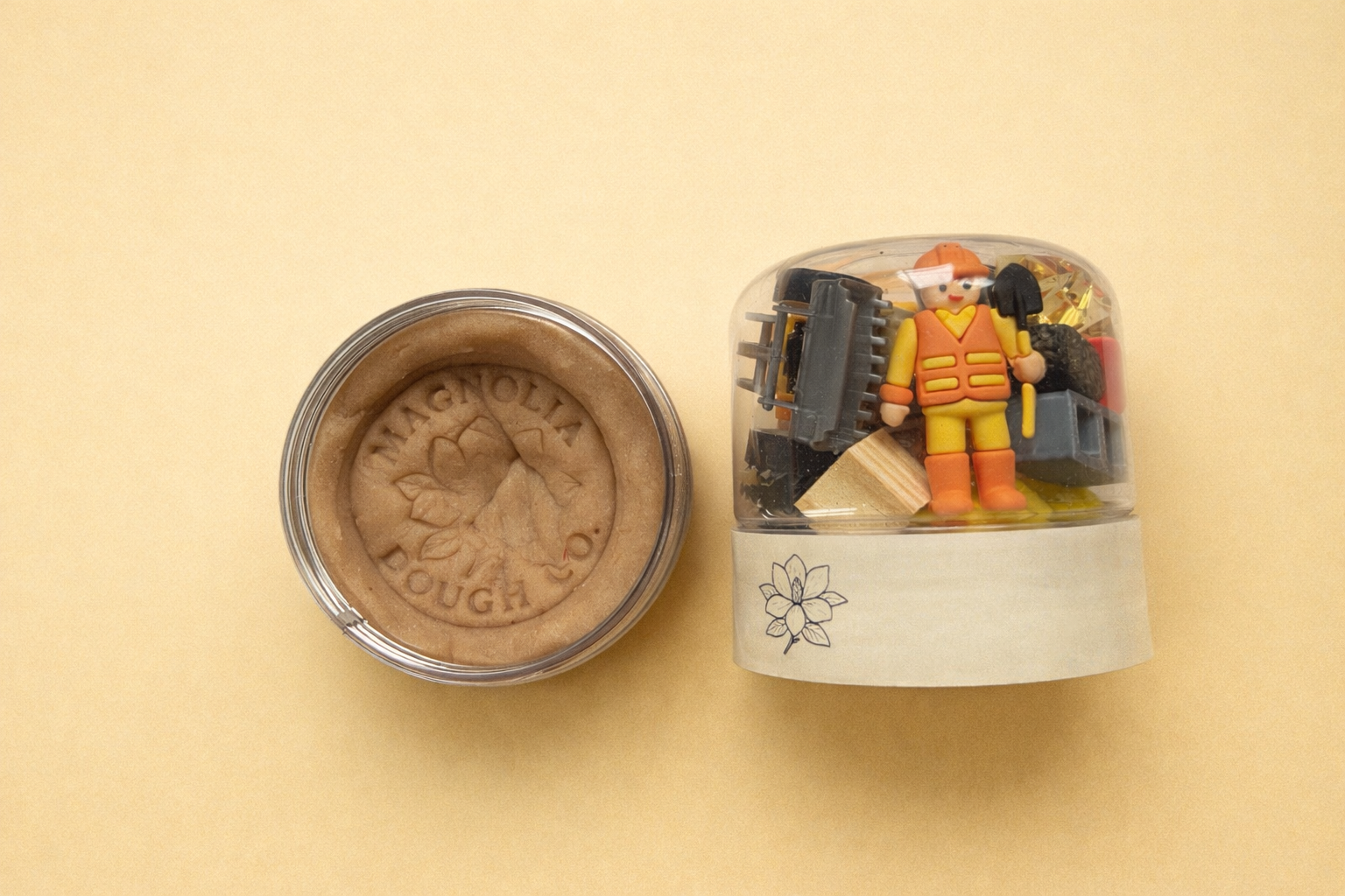 Magnolia Dough Co. Construction Sensory Play Dough Jar
